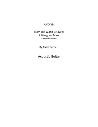 Book cover for Gloria (from The World Beloved: A Bluegrass Mass) - Acoustic Guitar