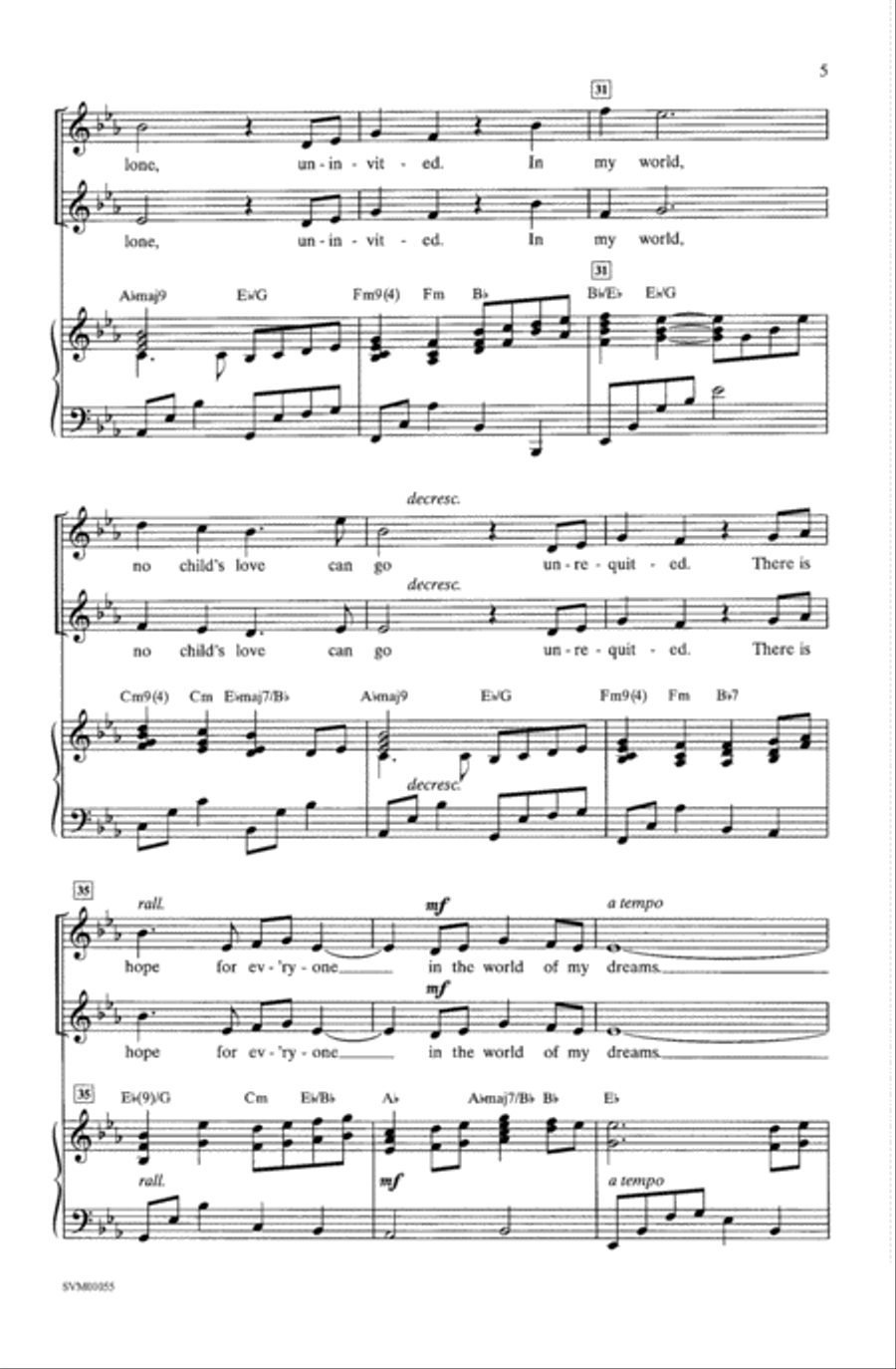 In My World In My World Choir scores gallery preview page 4