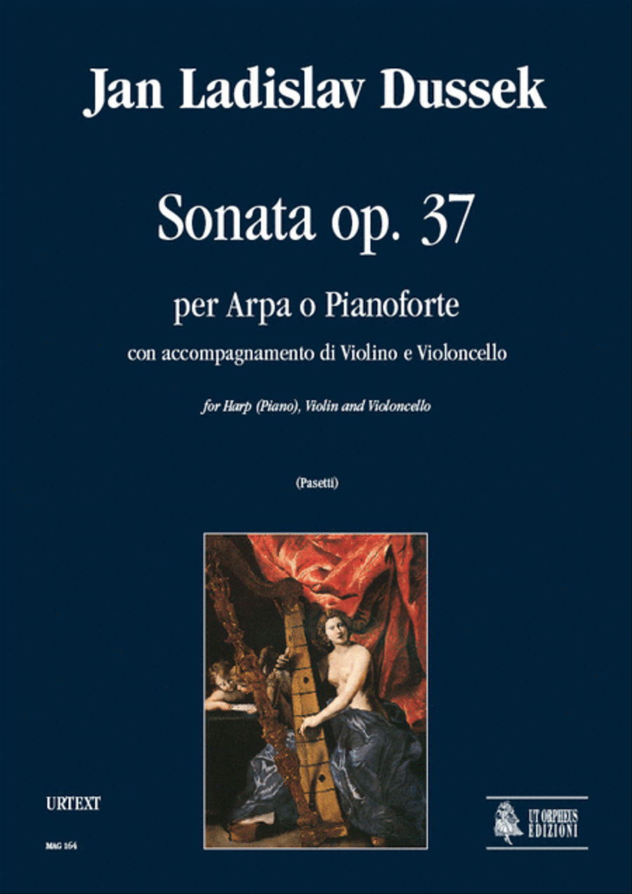 Sonata Op. 37 for Harp (Piano), Violin and Violoncello String Orchestra scores gallery preview page 1