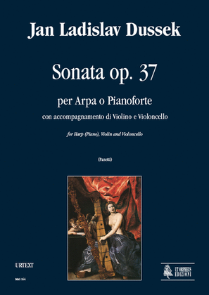 Book cover for Sonata Op. 37 for Harp (Piano), Violin and Violoncello