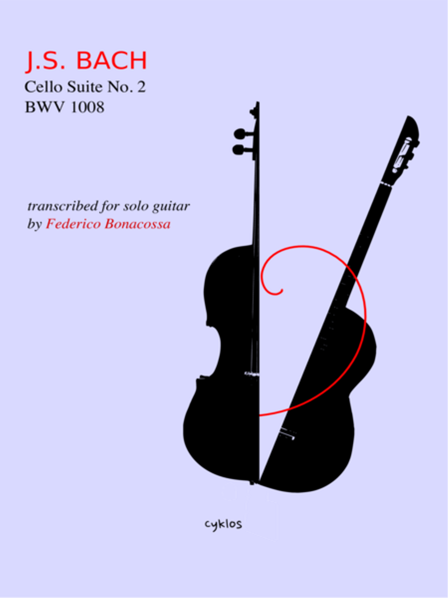 Cello Suite No. 2, Transcribed for Guitar by Federico Bonacossa Classical Guitar scores gallery preview page 1