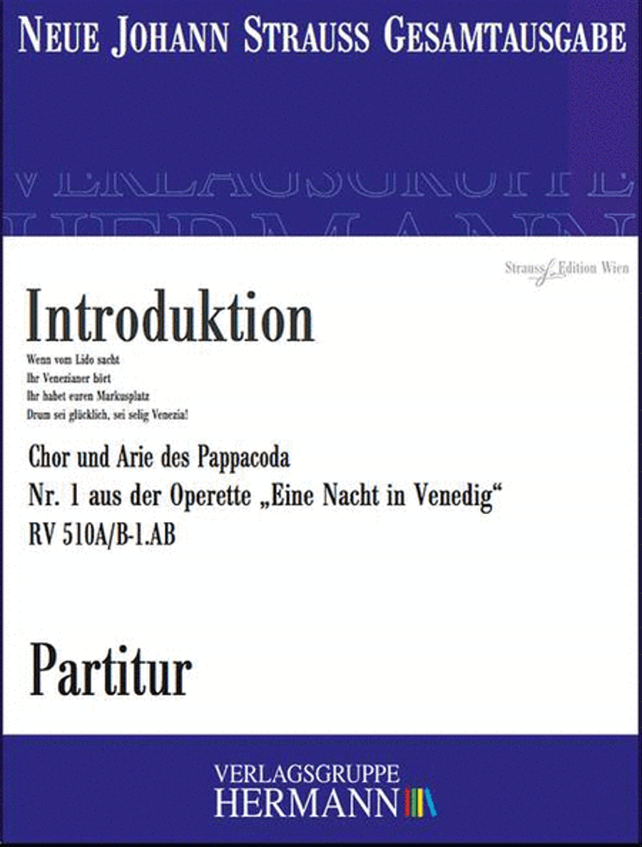 Eine Nacht in Venedig - Introduktion (Nr. 1) RV 510A/B-1.AB Choir scores gallery preview page 1
