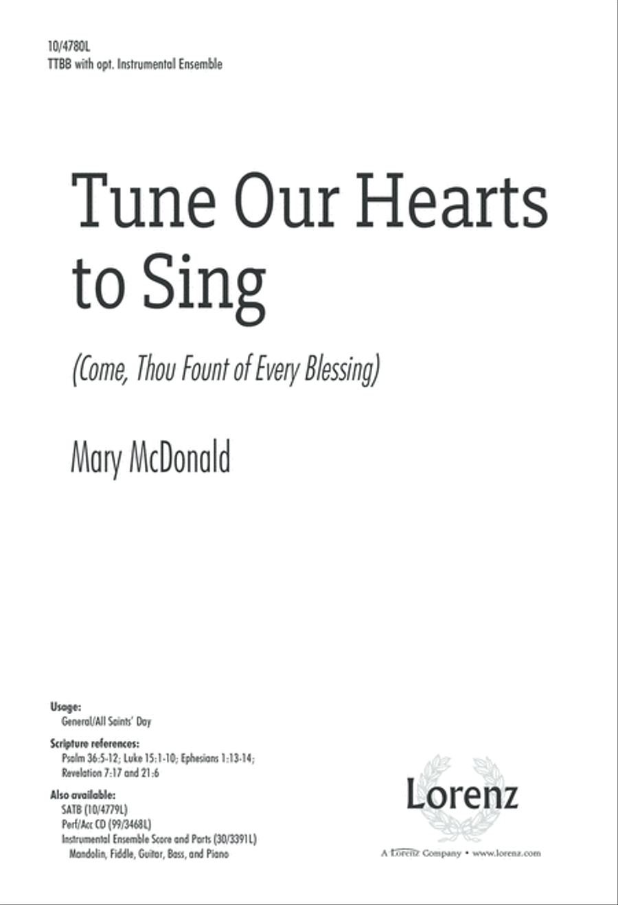 Tune Our Hearts to Sing TTBB scores gallery preview page 1