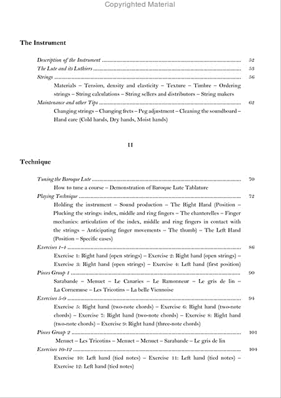 Method for the Baroque Lute. A practical guide for beginning and advanced lutenists Lute scores gallery preview page 18