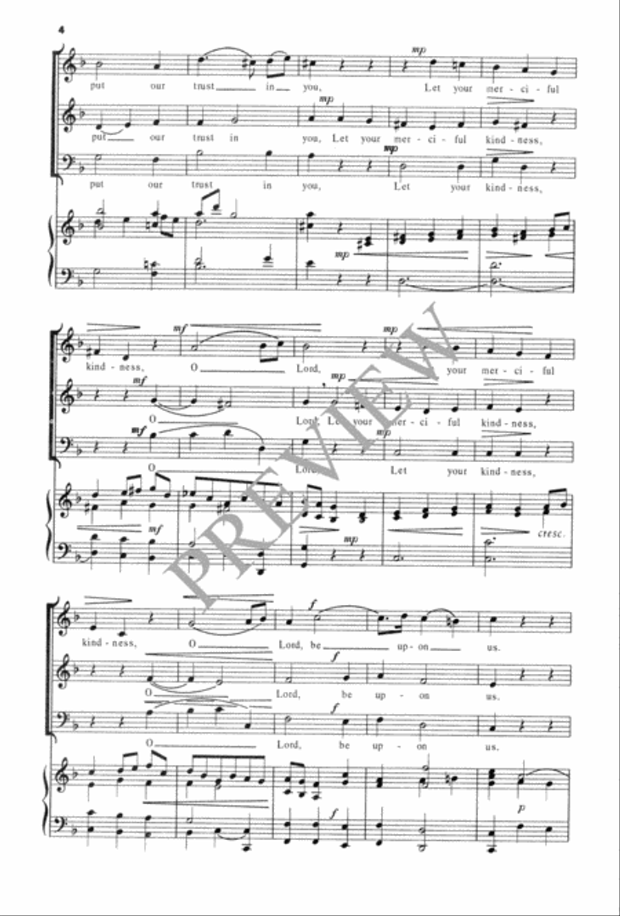 O My Lord, We Do Put Our Trust in You 3-Part scores gallery preview page 5