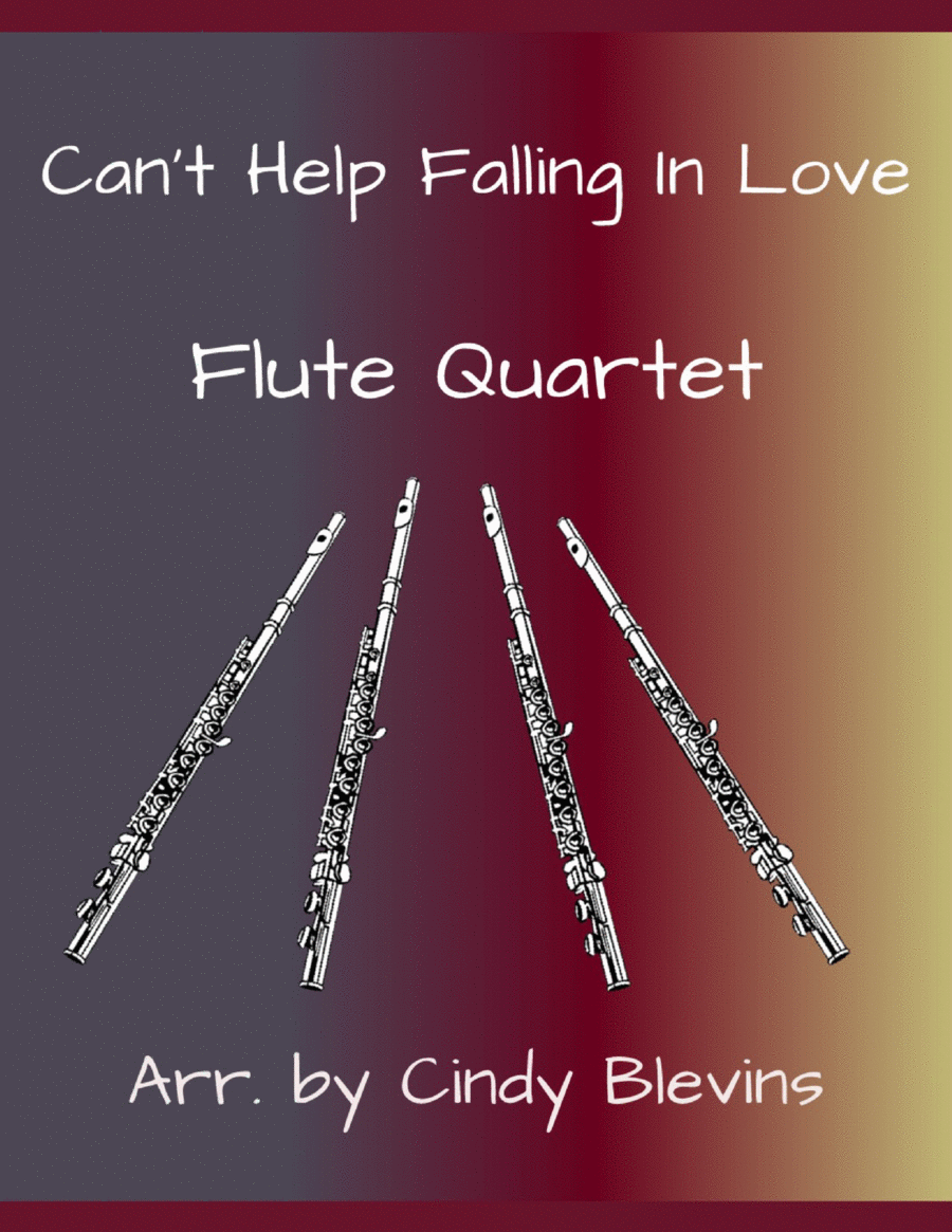 Can't Help Falling In Love Flute Quartet scores gallery preview page 1