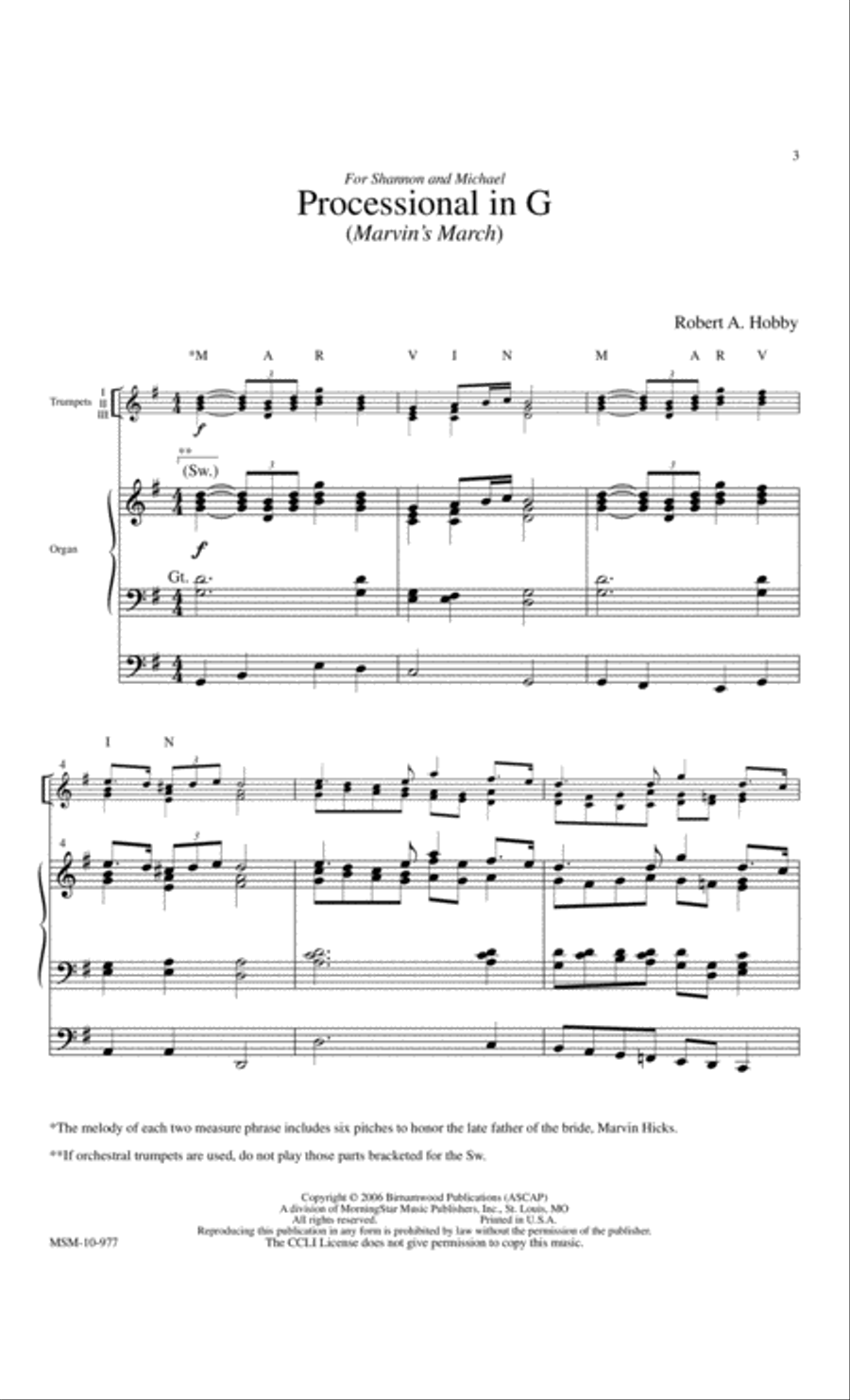 Trumpet Tunes for Organ Trumpet Tunes for Organ Trumpet Solo scores gallery preview page 3