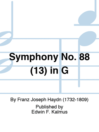 Book cover for Symphony No. 88 (13) in G