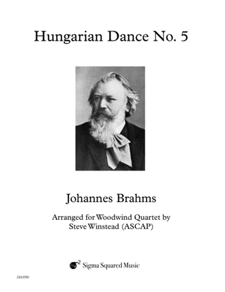 Book cover for Hungarian Dance No. 5 for Woodwind Quartet