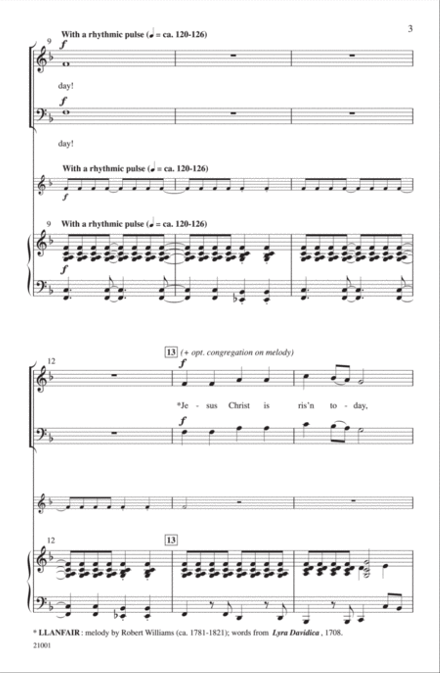 Risen Today! (An Easter Medley) 3-Part scores gallery preview page 3