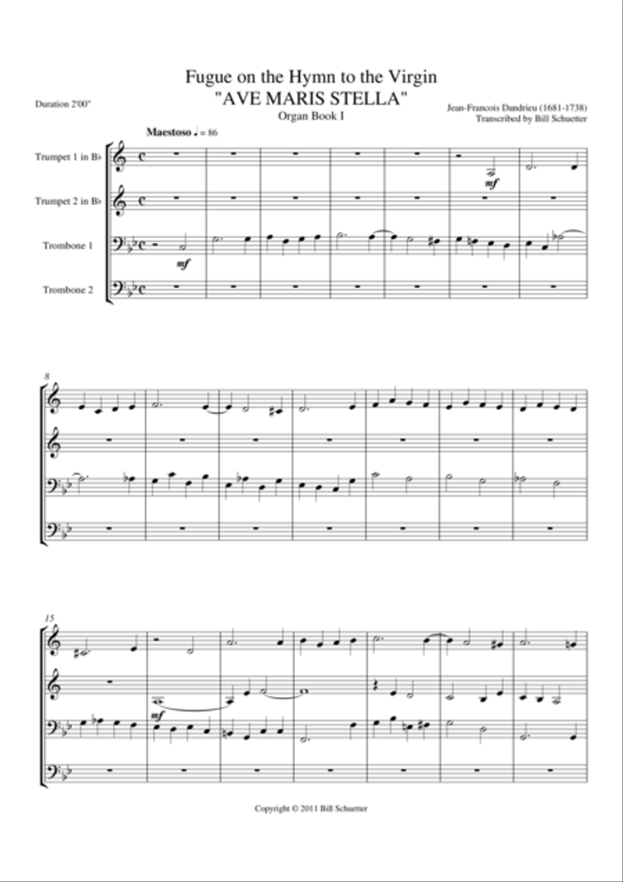 Ave Maris Stella Trombone scores gallery preview page 2