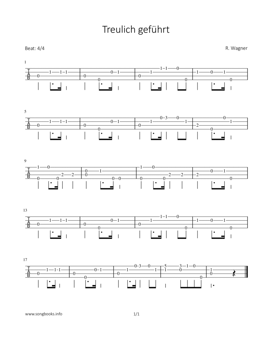 Treulich geführt - Lohengrin Chamber Music scores gallery preview page 1