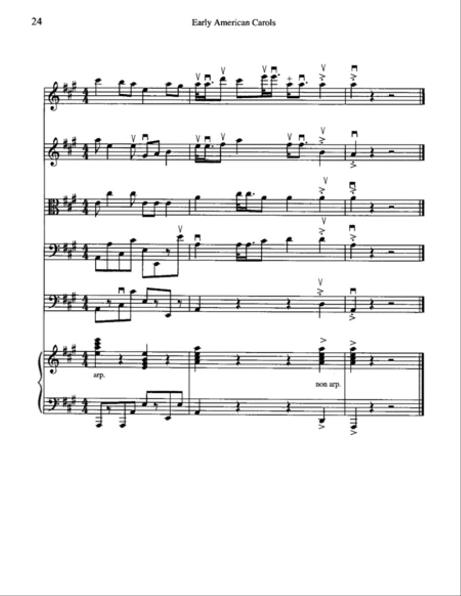 Early American Carols Orchestra scores gallery preview page 9