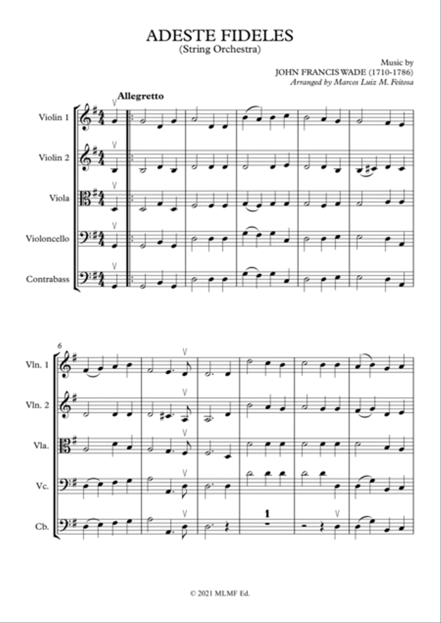 Adeste Fideles - String Orchestra String Orchestra scores gallery preview page 3