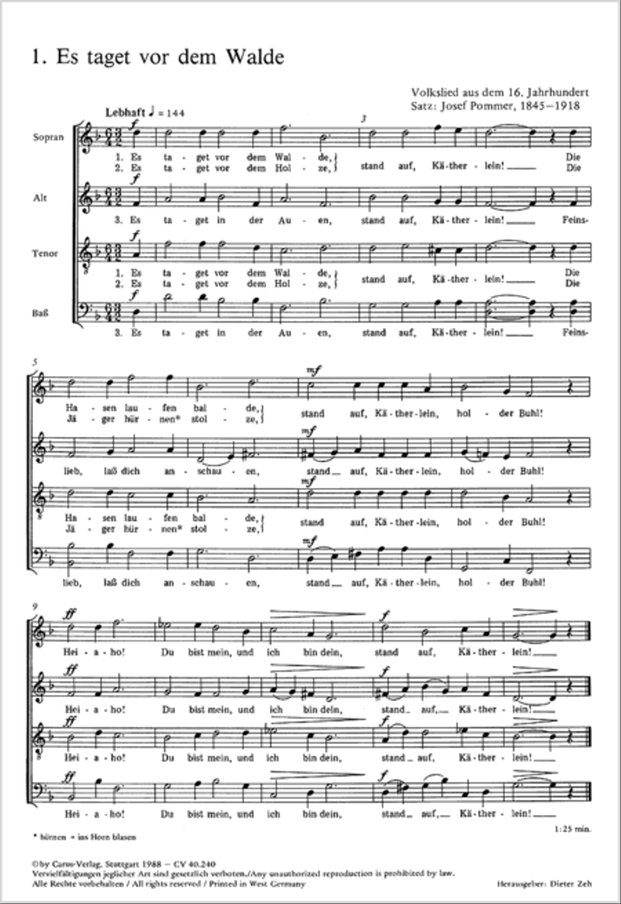 Raritaten der Romantik, Heft I Choir scores gallery preview page 4