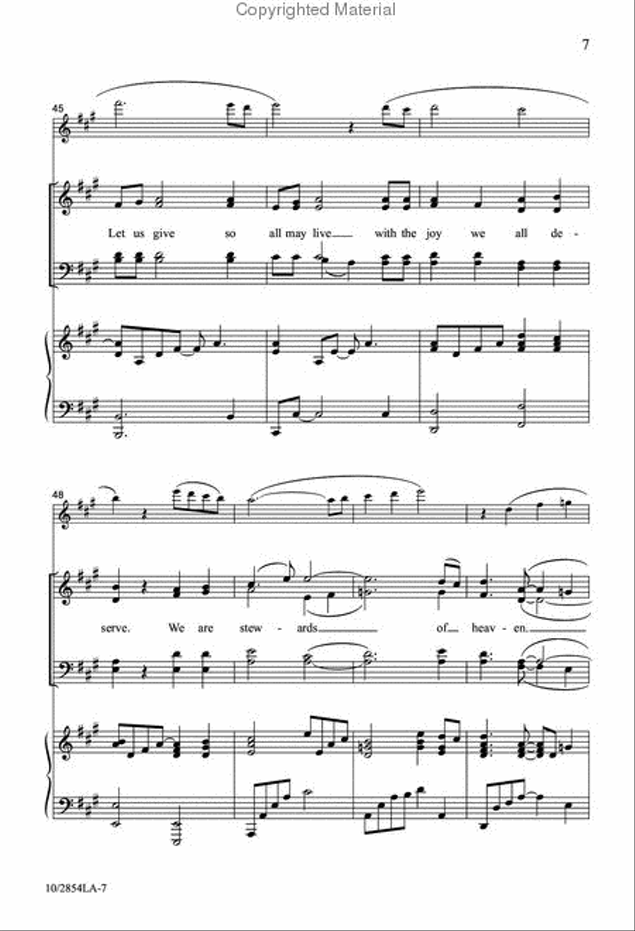 Stewards of Heaven 4-Part scores gallery preview page 7
