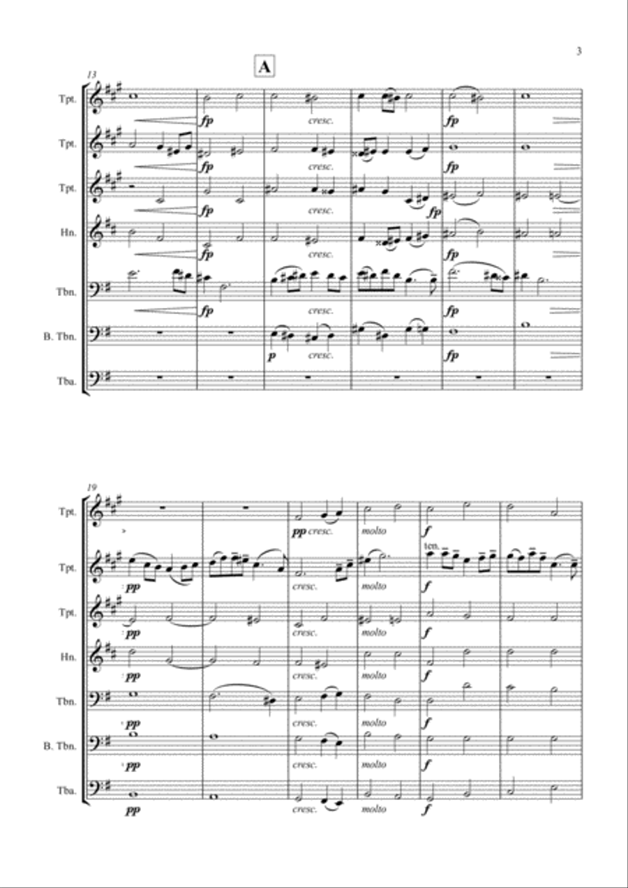 Last Spring from Two Elegiac Melodies (Brass Septet) Brass Ensemble scores gallery preview page 3