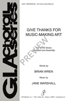 Book cover for Give Thanks for Music-Making Art