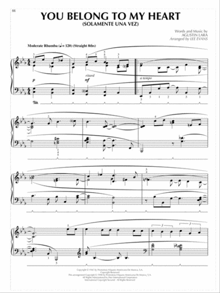 Famous Latin Hits - 2nd Edition Piano Solo scores gallery preview page 5