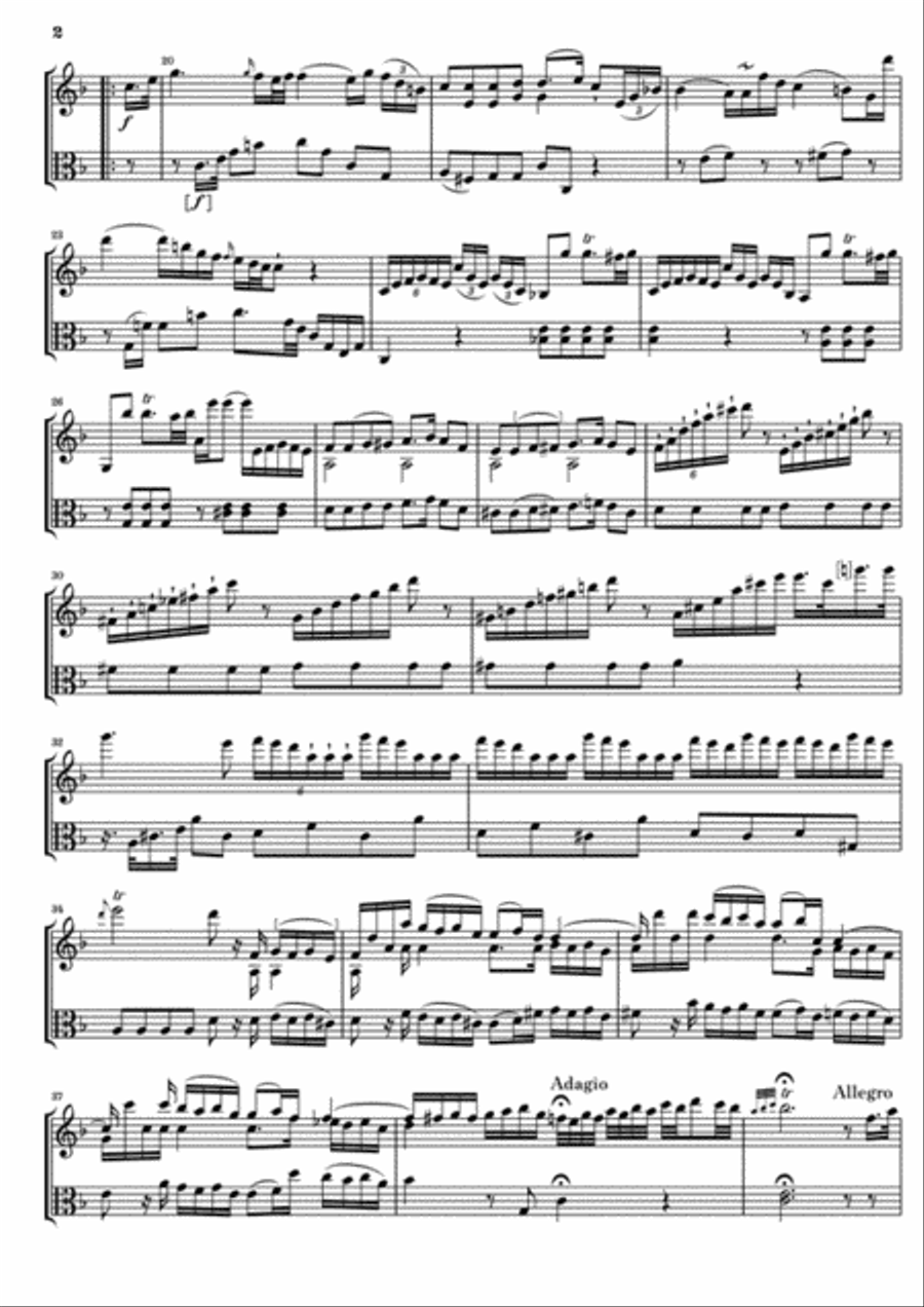 6 Sonatas for Violin and Viola String Duet scores gallery preview page 3