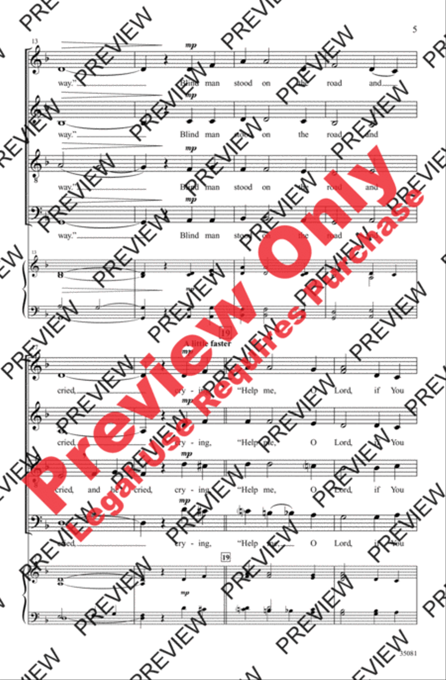 Blind Man 4-Part scores gallery preview page 4