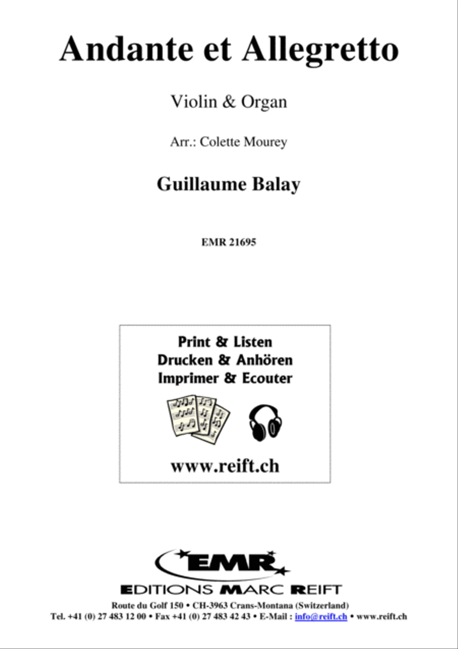 Andante et Allegretto Violin scores gallery preview page 2