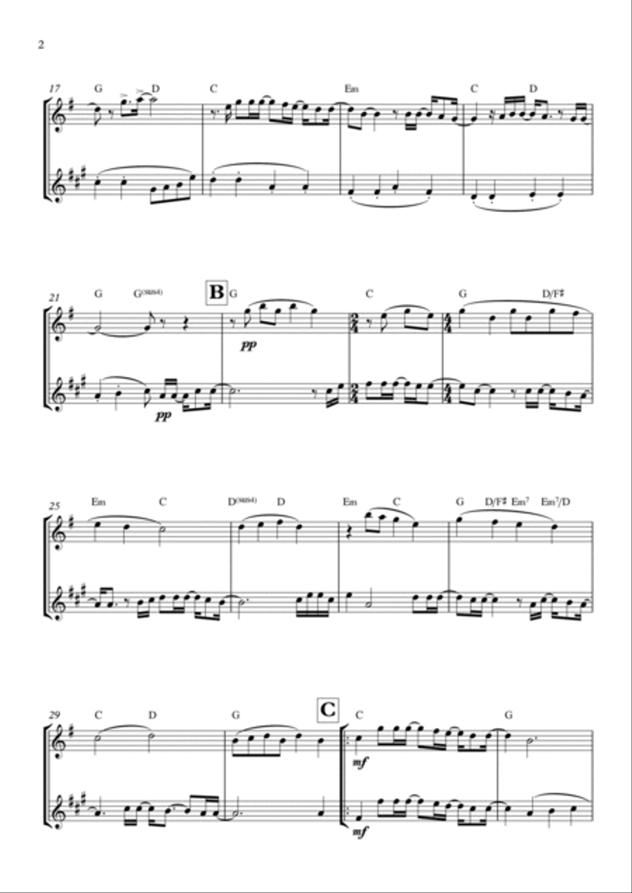 Goodness Of God Woodwind Duet scores gallery preview page 2