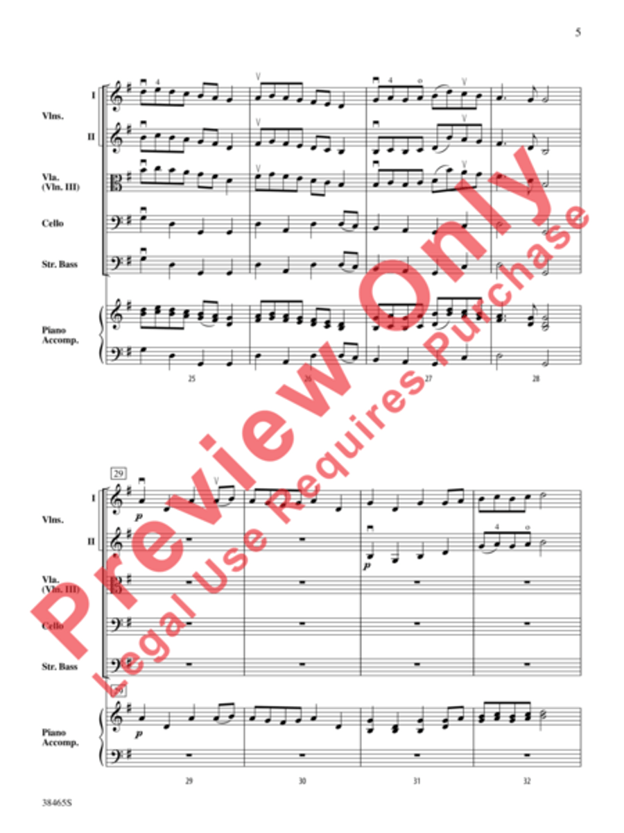 King William's March King William's March String Orchestra scores gallery preview page 6