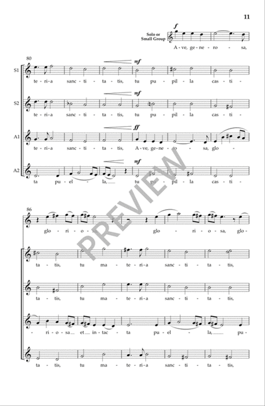 Ave Generosa (SSAA) SSAA scores gallery preview page 12