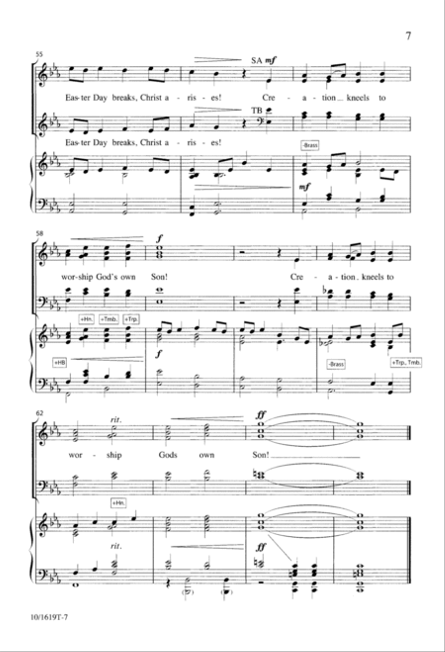 Easter Day Breaks, Christ Arises! 4-Part scores gallery preview page 7