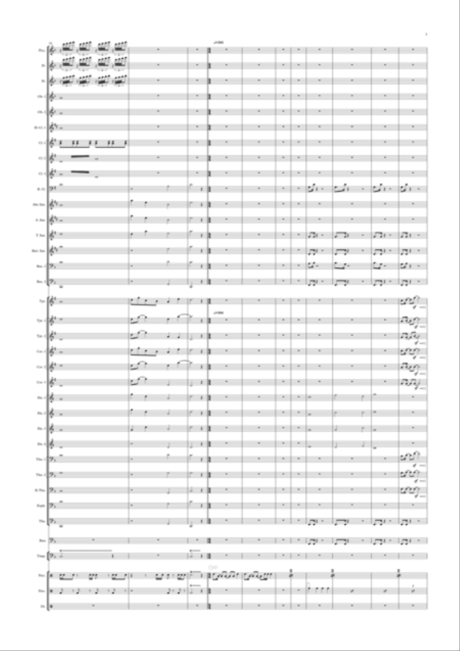 Fanfar and Tribute Fanfar and Tribute Marching Band scores gallery preview page 3