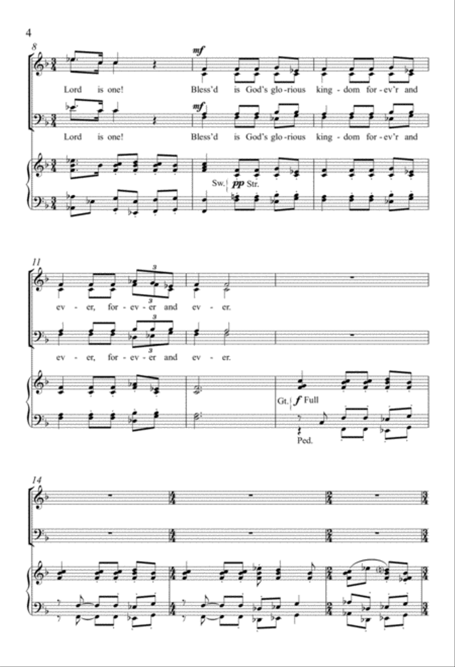 Hear, O Israel 4-Part scores gallery preview page 3