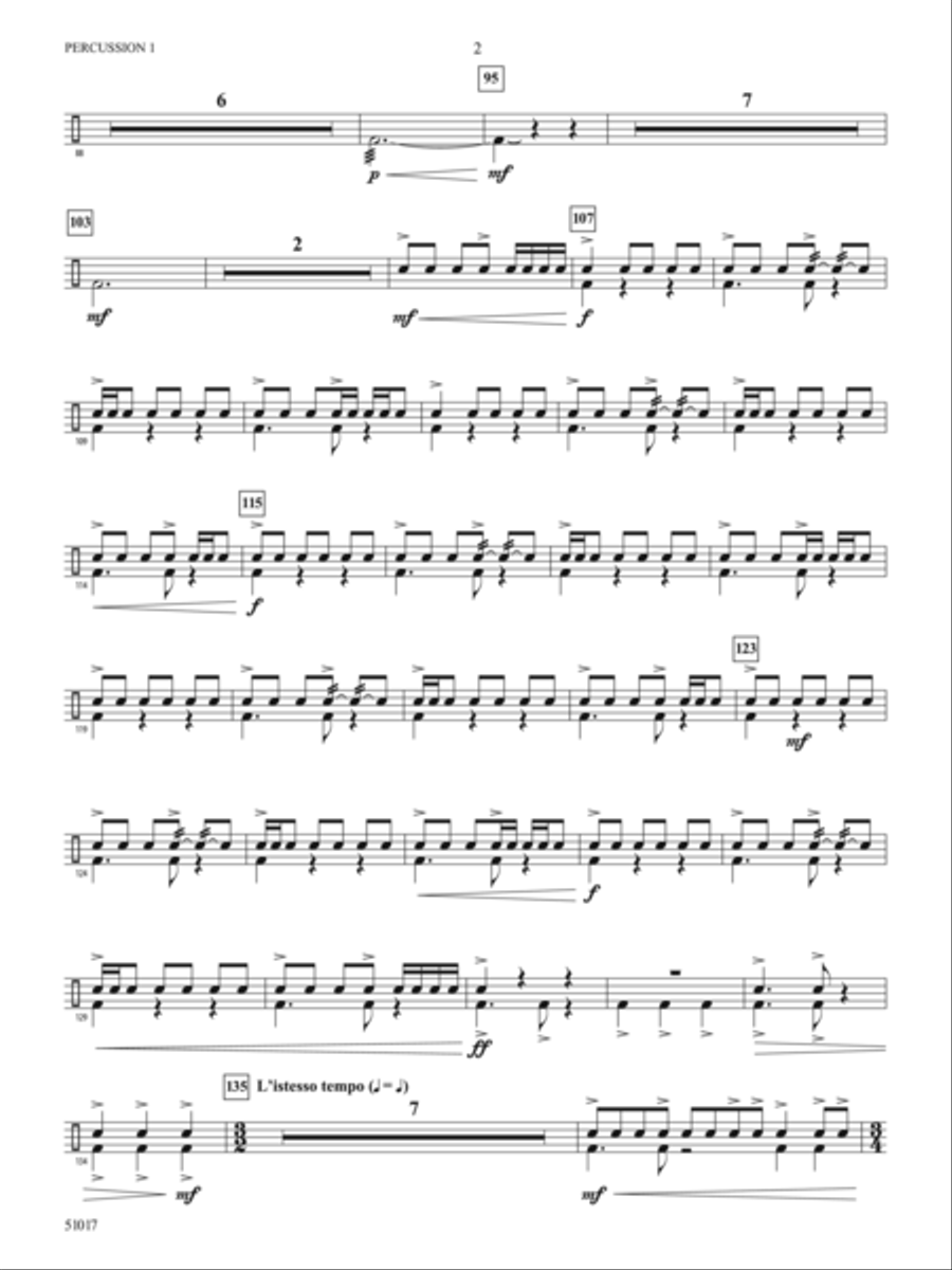 Lucid Dreams: 1st Percussion Concert Band scores gallery preview page 2