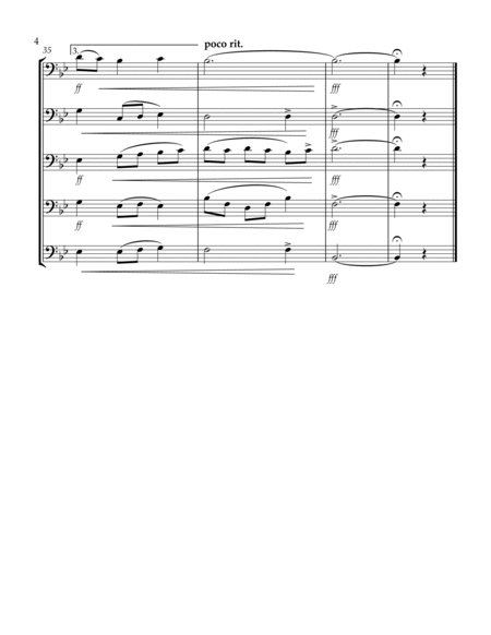 Thaxted (hymn tune based on excerpt from "Jupiter" from The Planets) (Bb) (Trombone Quintet) image number null