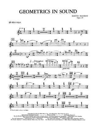 Book cover for Geometrics in Sound, Op. 29: Piccolo