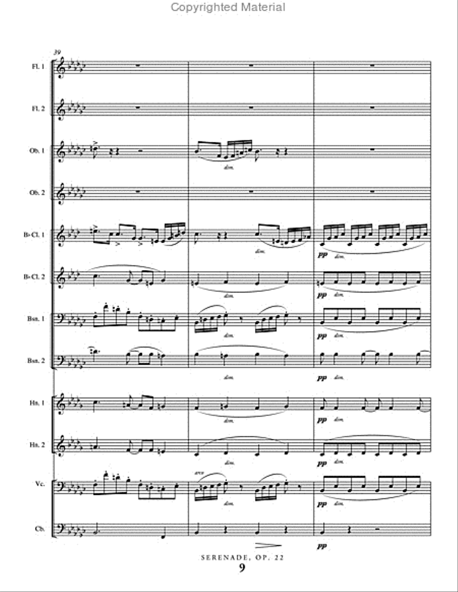Serenade, Op. 22 Serenade, Op. 22 Concert Band scores gallery preview page 10
