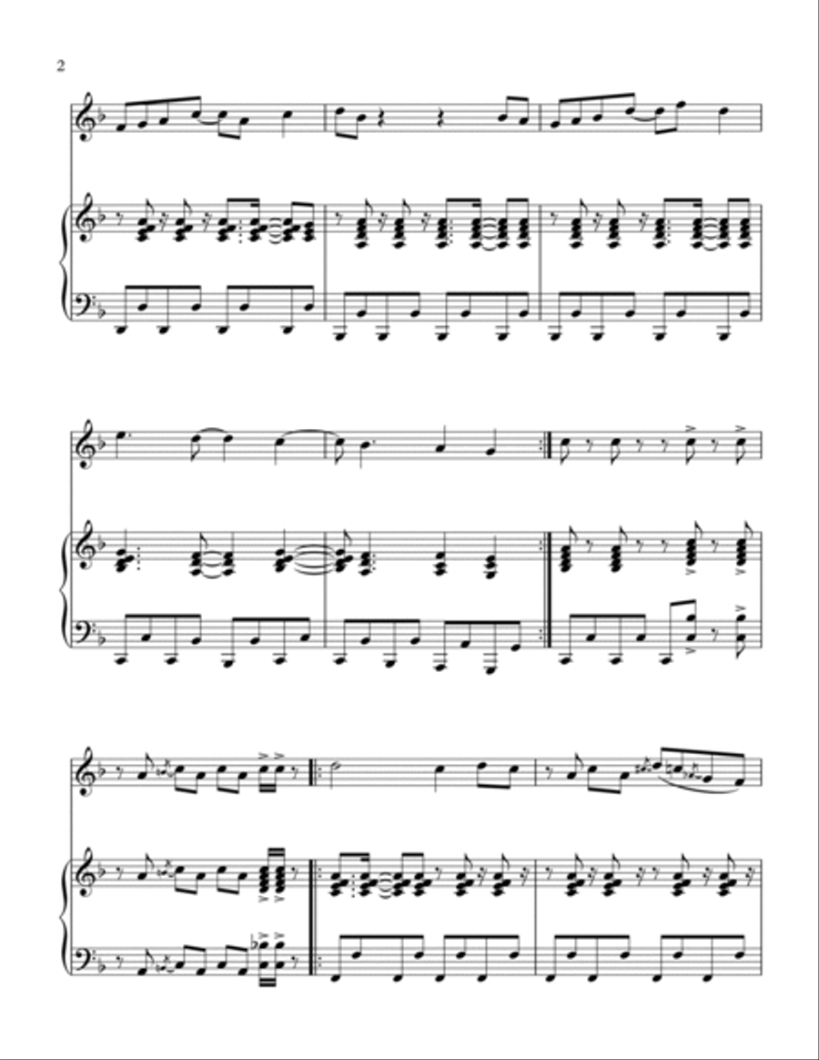 Y.m.c.a. Clarinet Solo scores gallery preview page 3