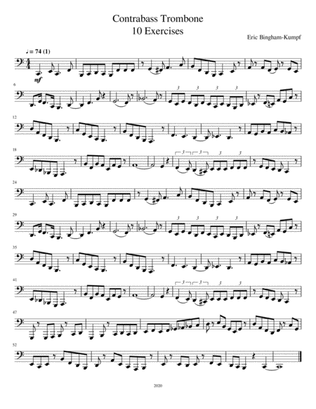 Contrabass Trombone 10 Exercises