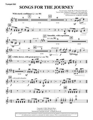 Songs For The Journey (from "Footprints In The Sand") - Bb Trumpet 2,3