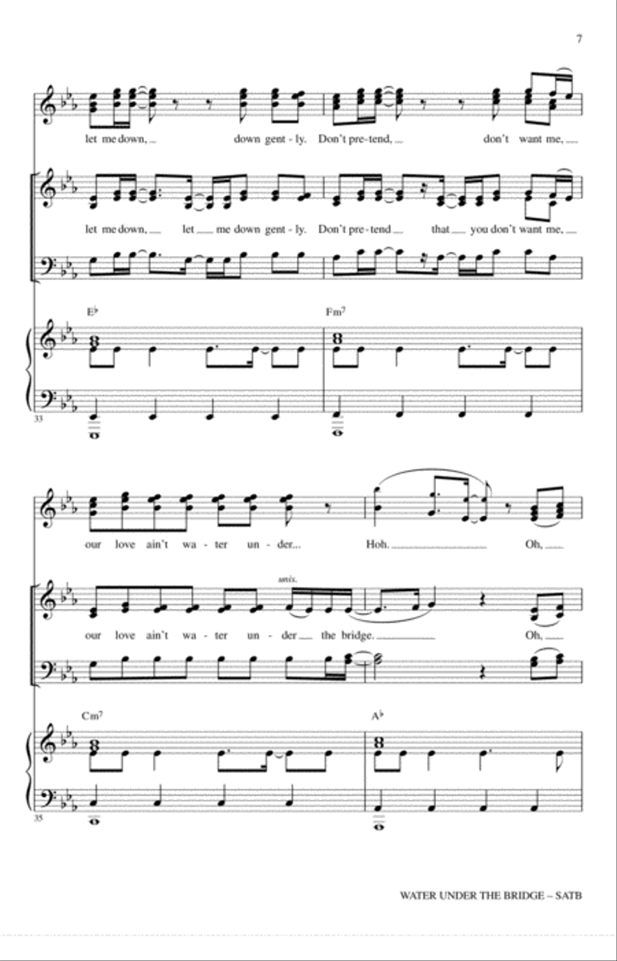 Water Under The Bridge Water Under The Bridge 4-Part scores gallery preview page 6