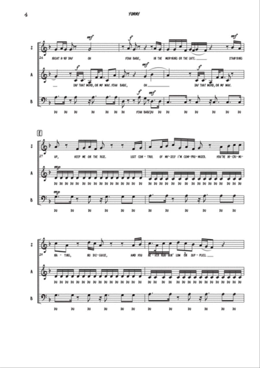 Yummy Yummy 3-Part scores gallery preview page 4