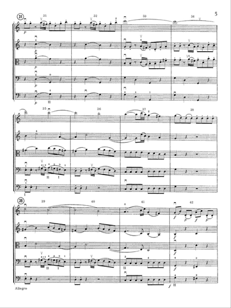 Allegro in C Major: Score String Orchestra scores gallery preview page 5