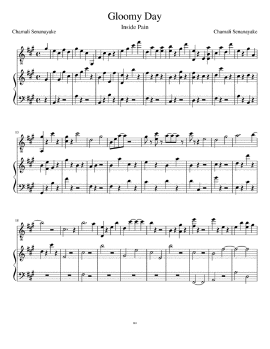 Gloomy Day Gloomy Day Choir scores gallery preview page 1