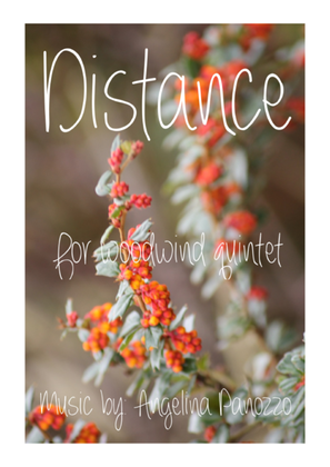 Book cover for Distance for woodwind quintet