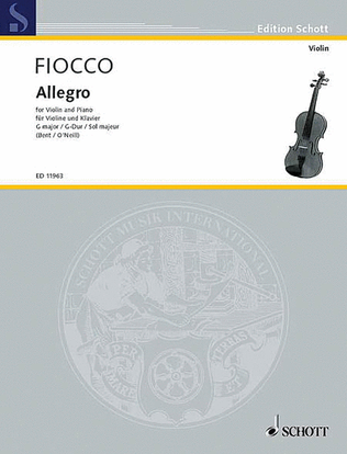 Book cover for Allegro in G Major