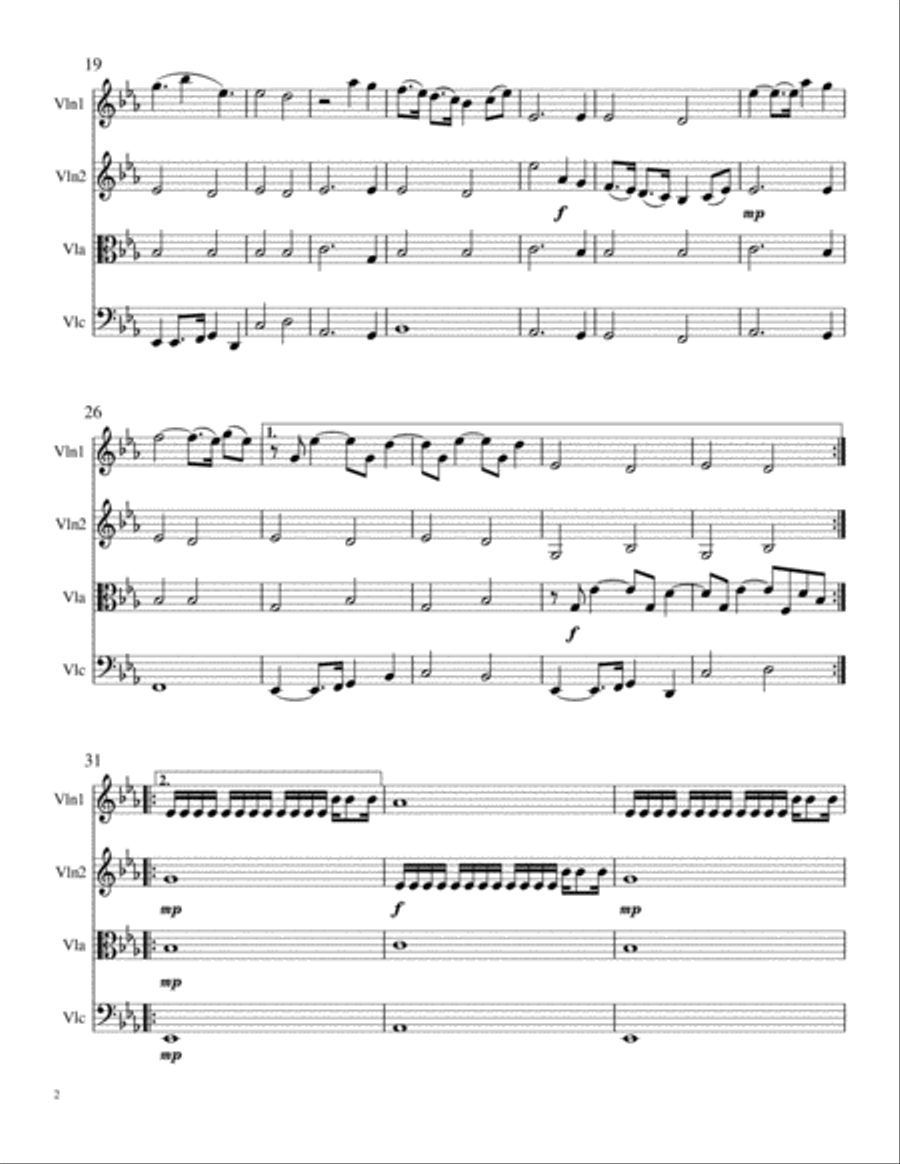 Fix You String Quartet scores gallery preview page 2