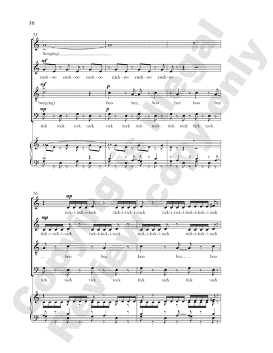 Time Pieces: 4. Clocks Time Pieces: 4. Clocks 4-Part scores gallery preview page 36