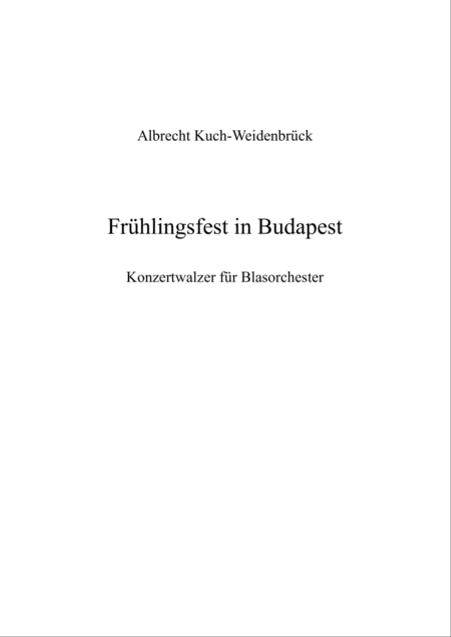 Frühlingsfest in Budapest Konzertwalzer Partitur Concert Band scores gallery preview page 1