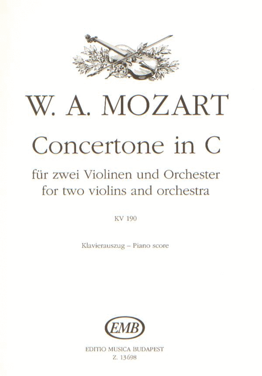 Concertone in C fur zwei Violinen und Orchester