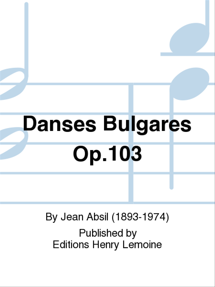 Book cover for Danses bulgares Op. 103
